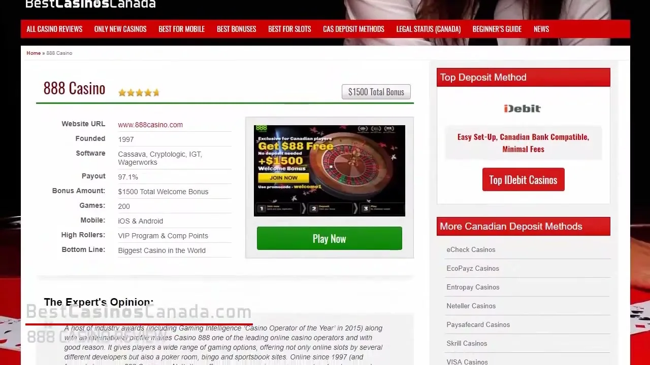 888 Casino — juegos disponibles