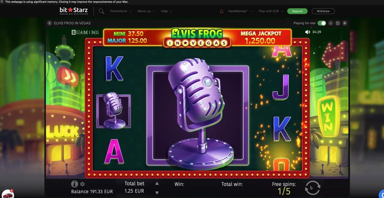 Elvis Frog in Vegas — captura de juego