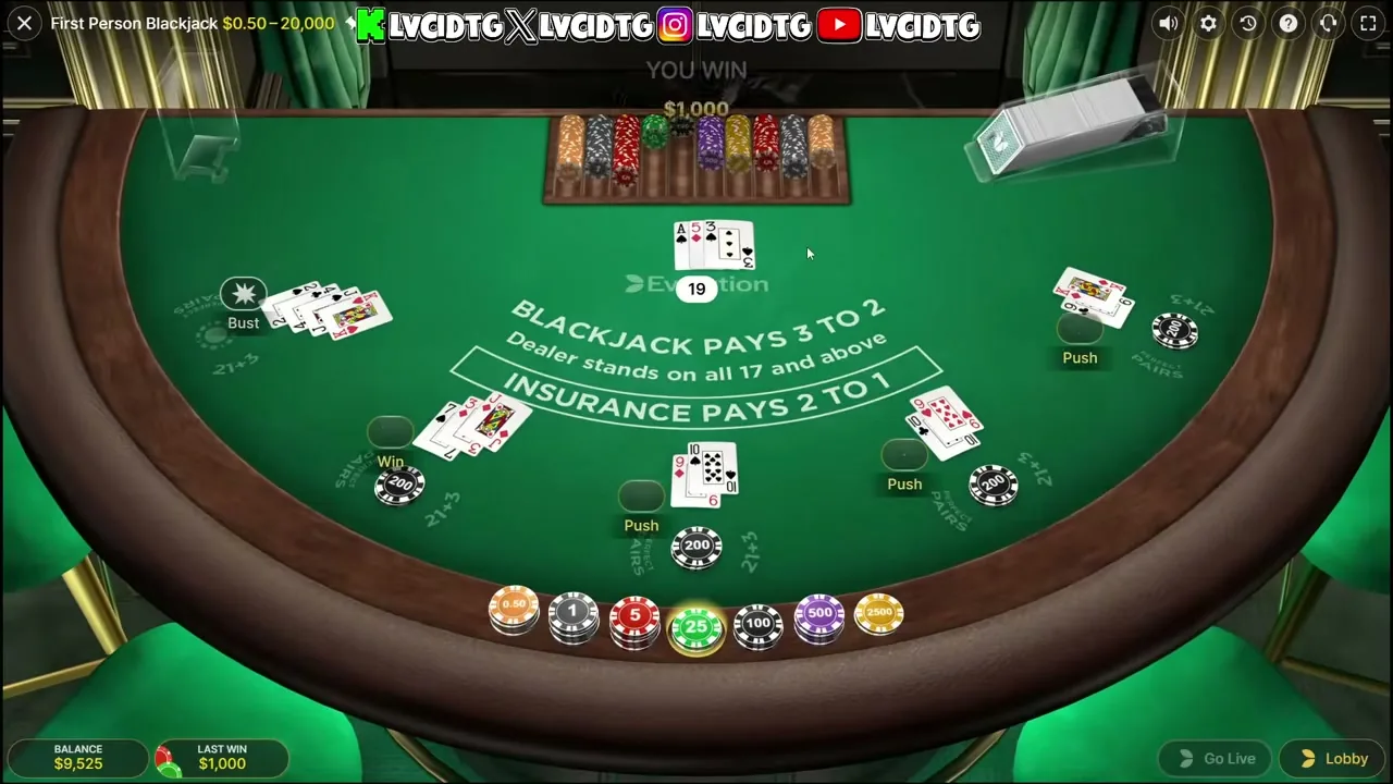 First Person Blackjack — mecánicas
